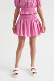 Poplin Shirred Skirt  Fuchsia  hi-res