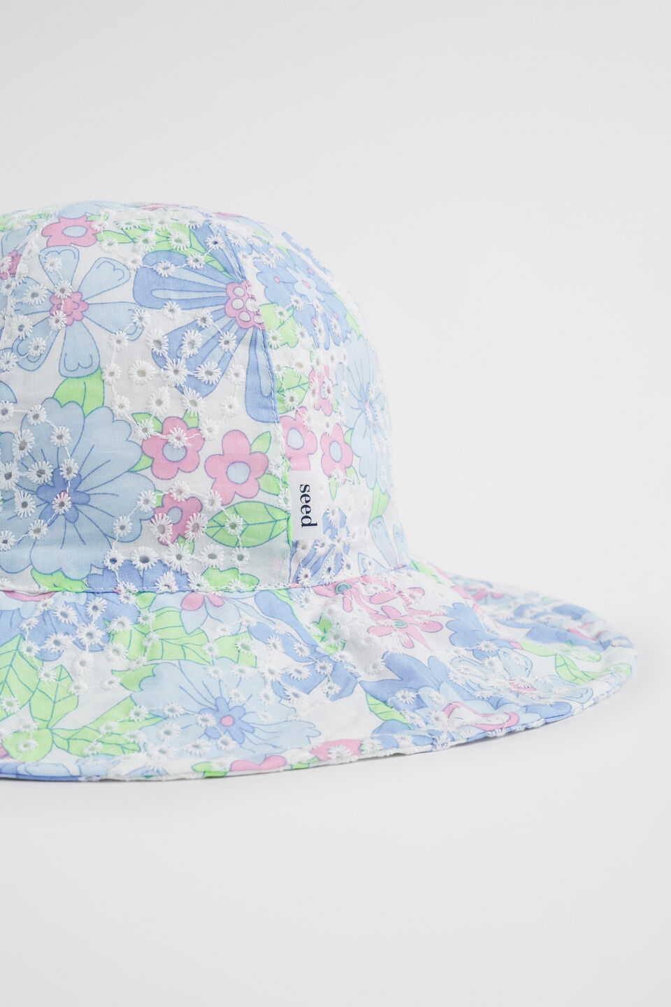 Cutwork Floral Bucket Hat  Multi
