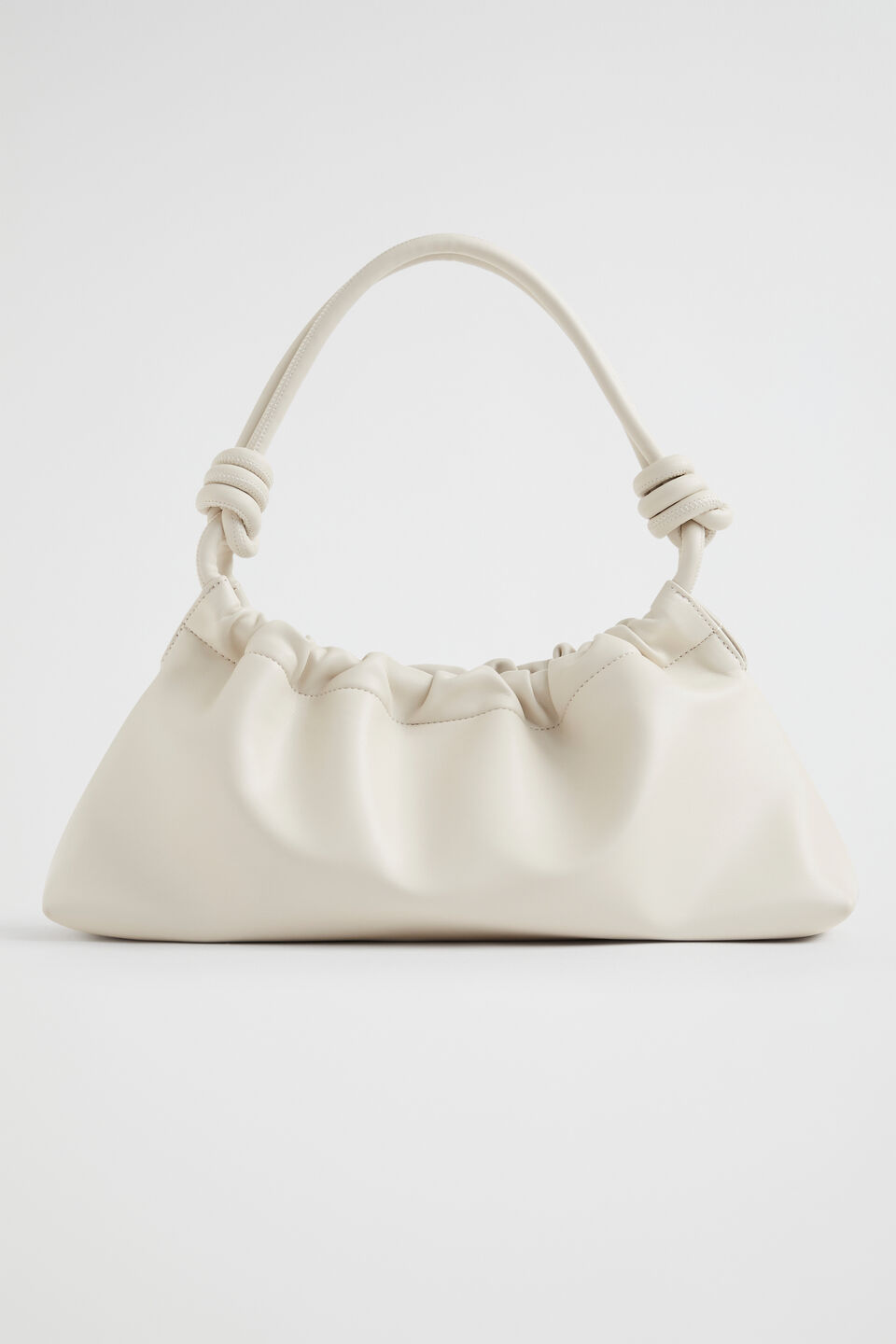 Rouched Knot Detail Bag  Cream