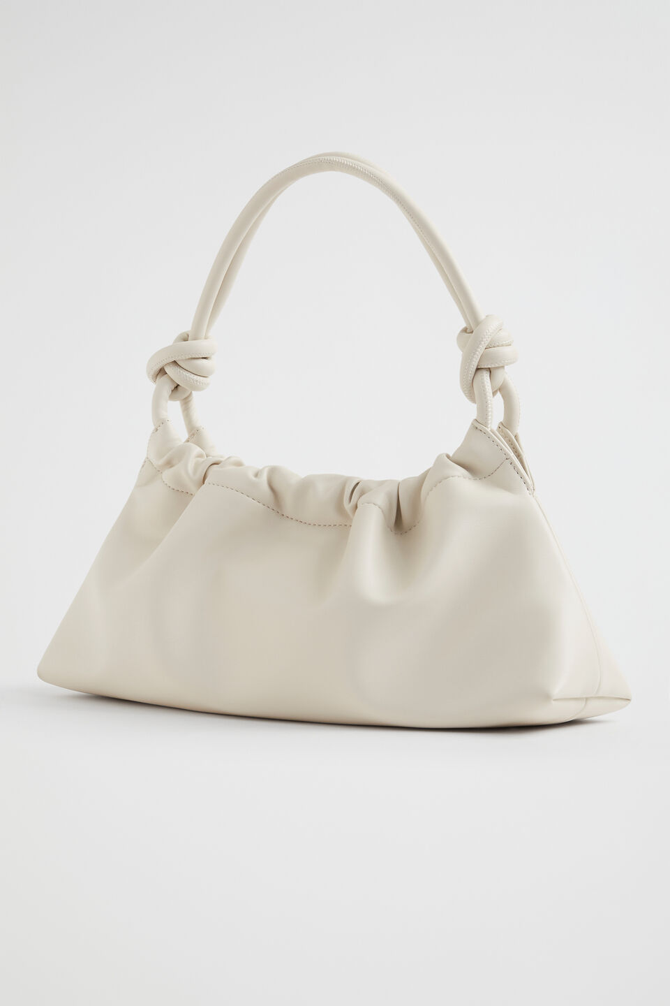 Rouched Knot Detail Bag  Cream