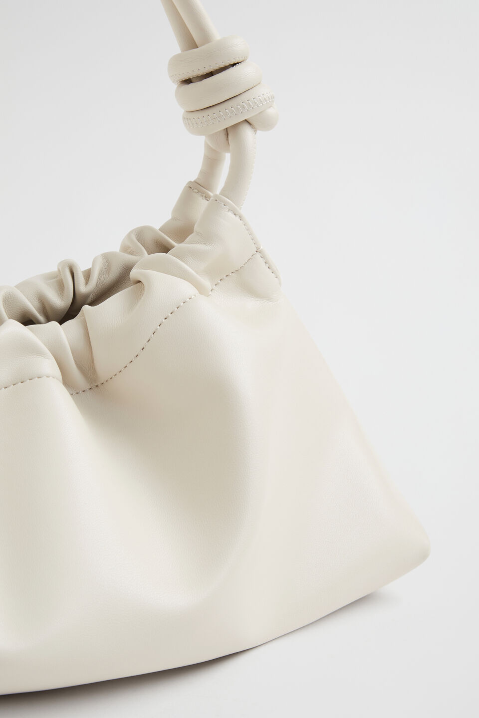 Rouched Knot Detail Bag  Cream