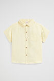 Boxy Linen Shirt  Lemon  hi-res