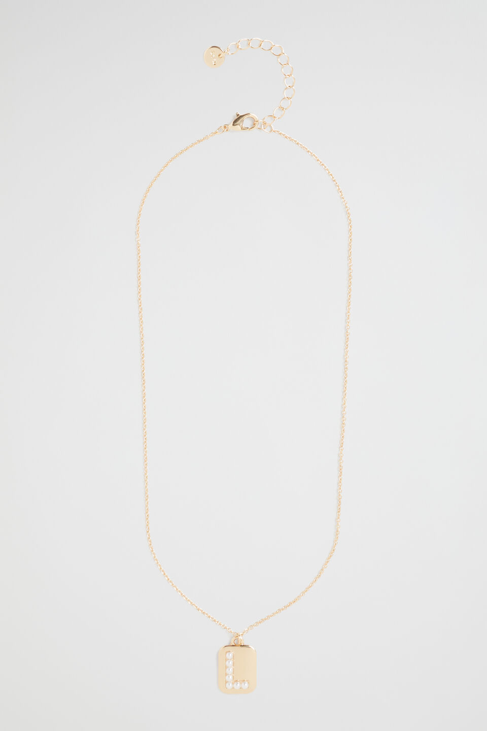 Pearl Initial Necklace  L