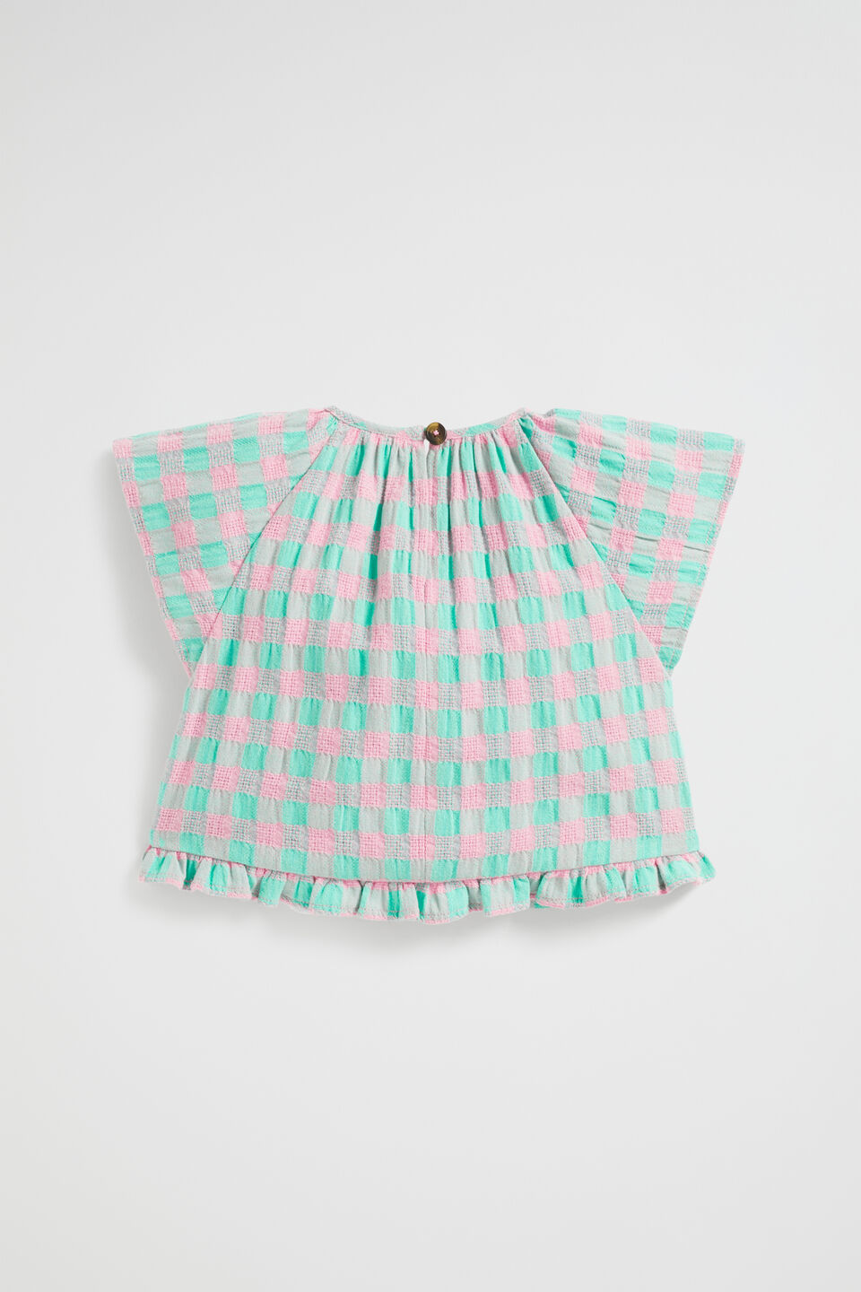 Gingham Top  Candy Pink