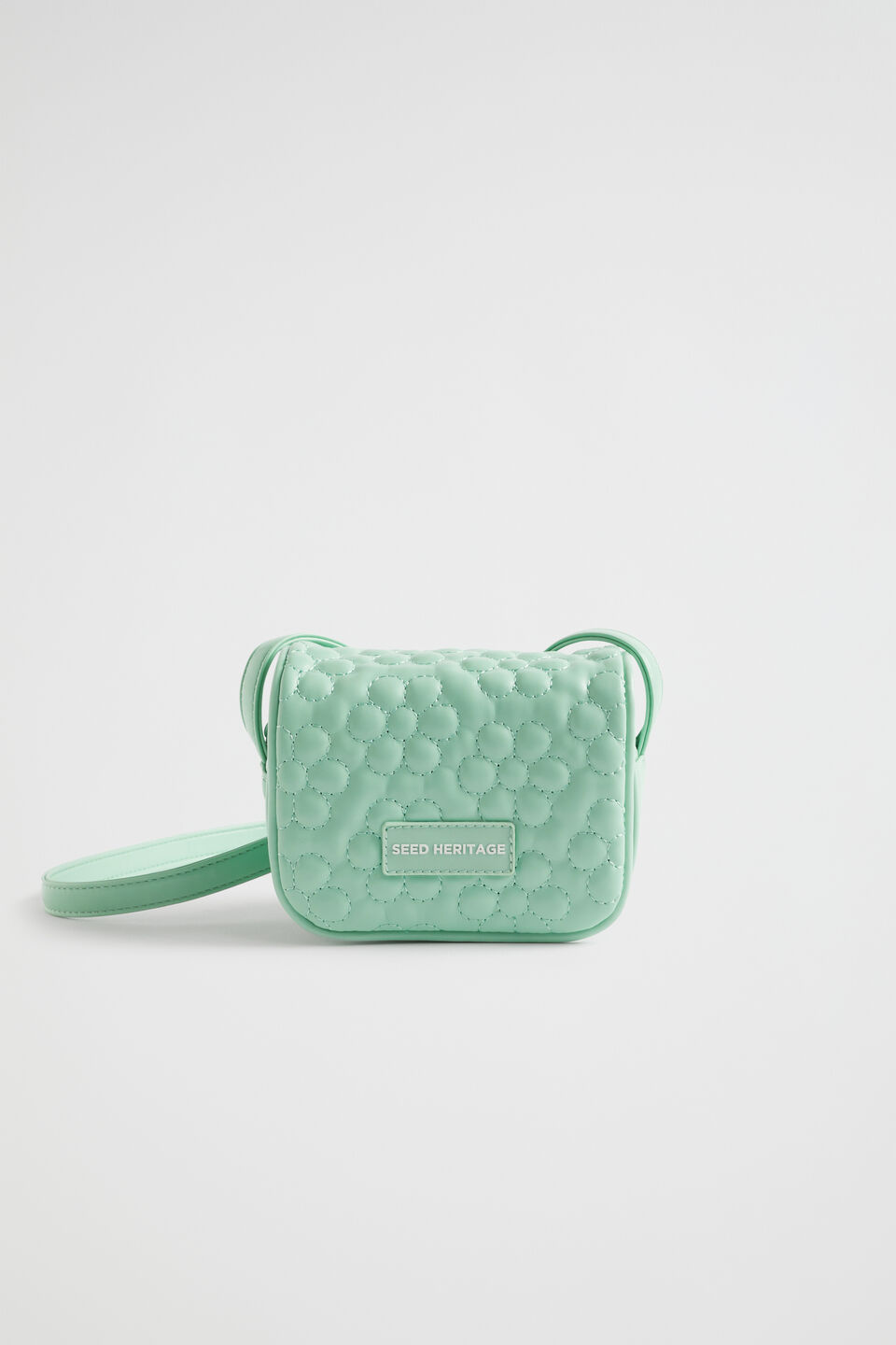 Daisy Quilted Cross Body Bag  Spearmint