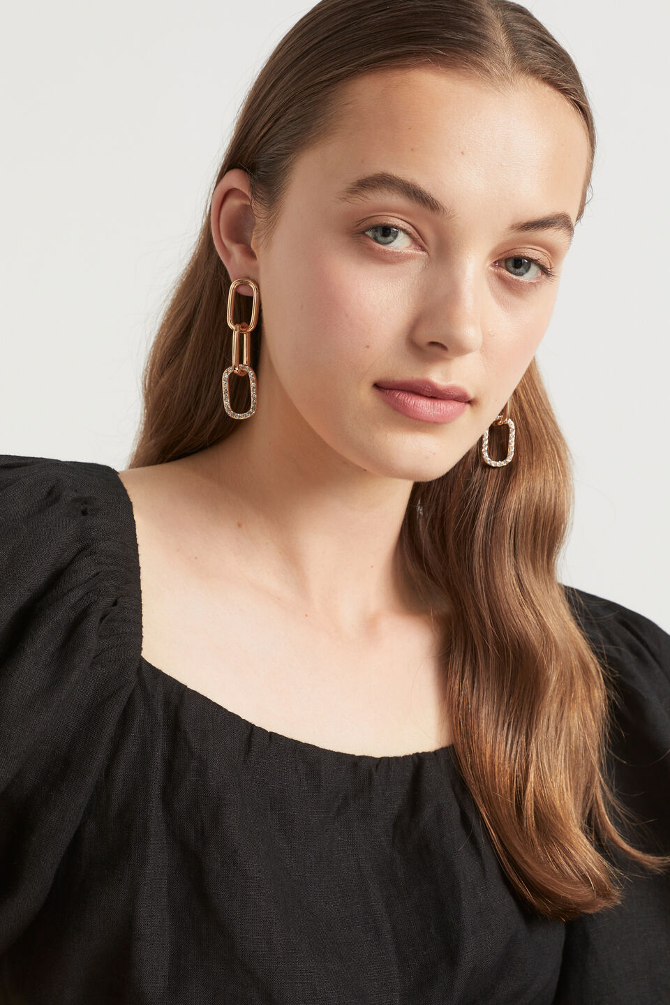 Linking Drop Earring  Gold