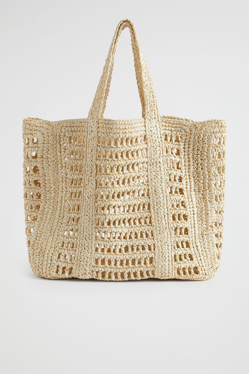Slouch Straw Tote  Natural