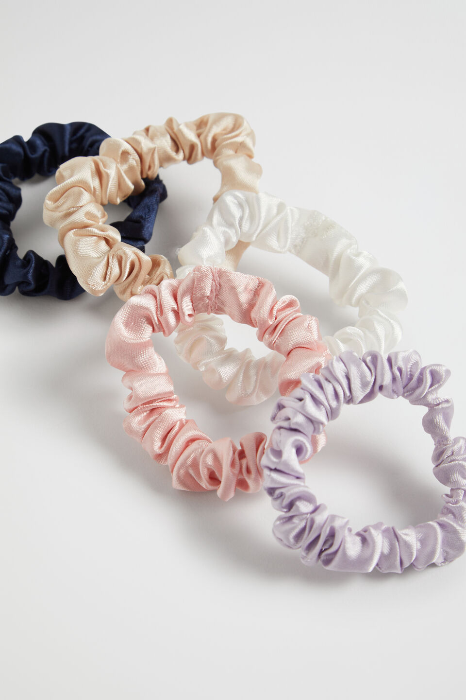 Satin Scrunchie 5 Pack  Multi