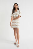 Polo Tee Dress  Sheer Beige Stripe  hi-res