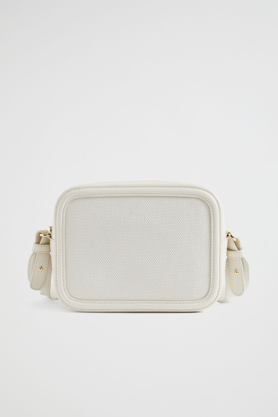 Textured Logo Crossbody Bag  Bone