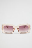 Lou Rectangle Sunglasses  Sheer Beige  hi-res