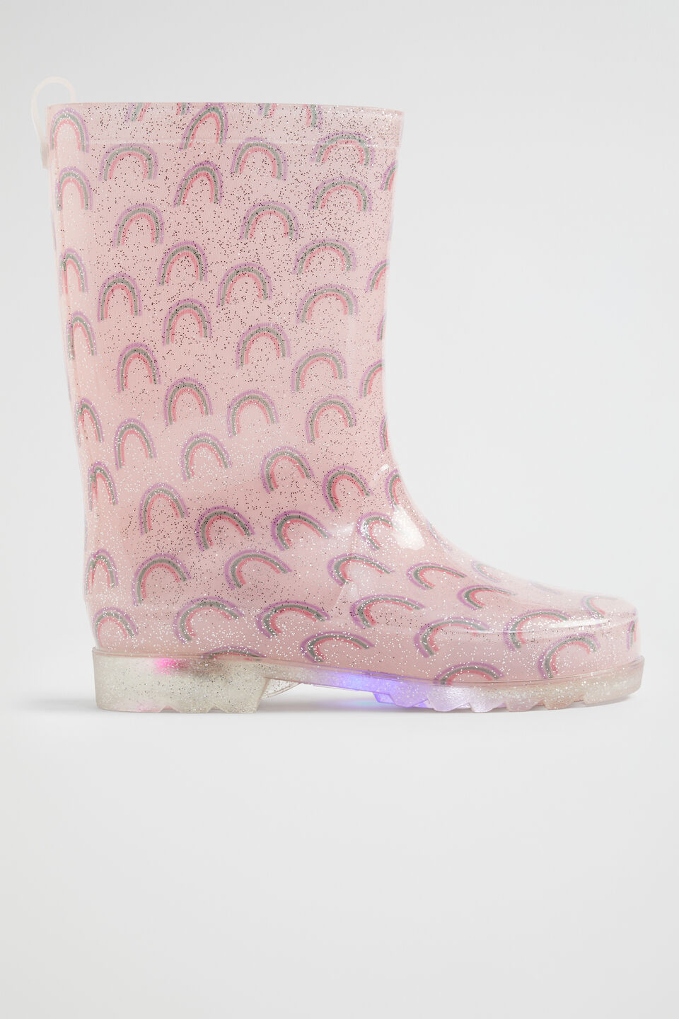 Rainbow Light Up Gumboot  Multi