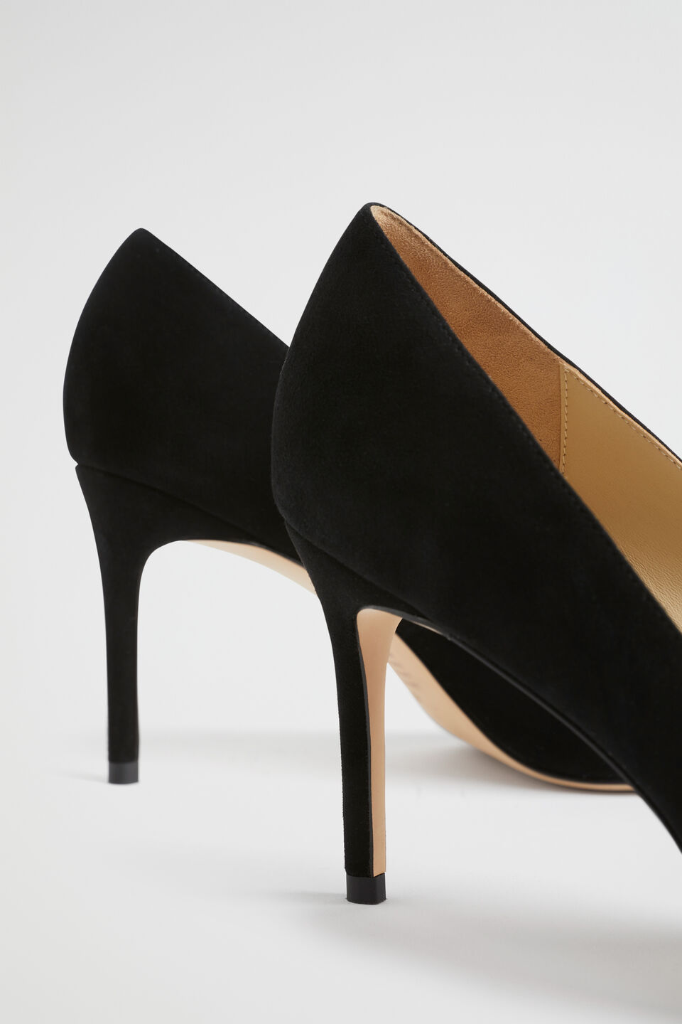 Nina Pointed Pump  Black Suede