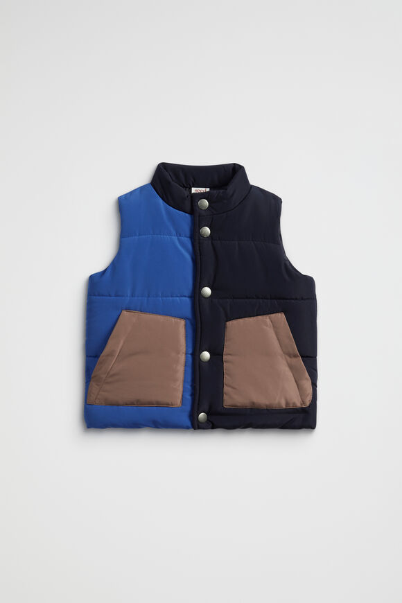 Colourblock Vest  Midnight Blue  hi-res