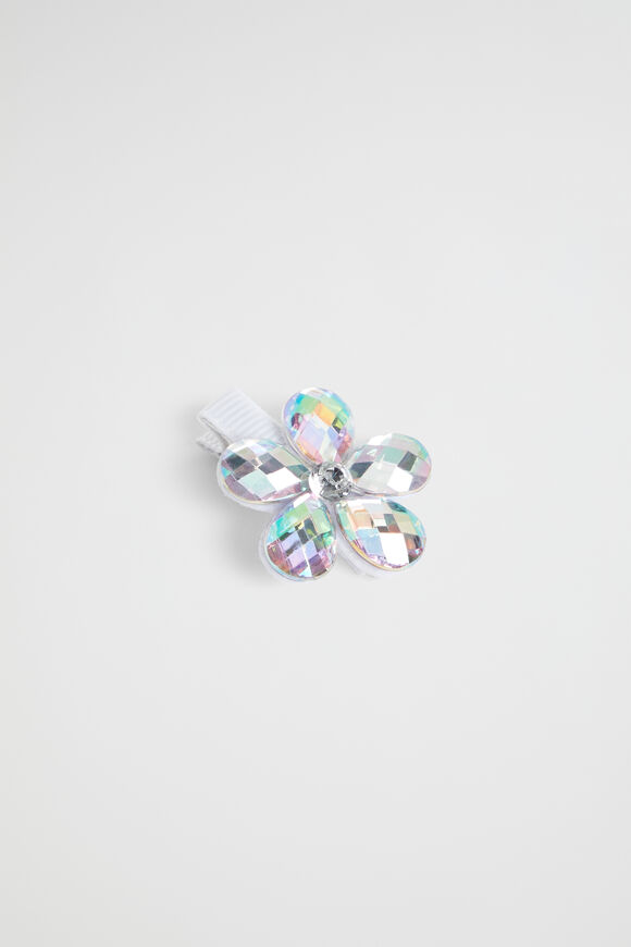 Jewel Flower Duck Clip  Iridescent  hi-res