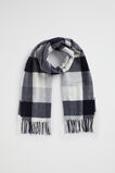 Check Tassel Scarf  Midnight Sky Multi  hi-res