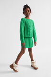 Linear Cable Knit  Pea Green  hi-res