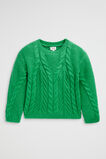 Linear Cable Knit  Pea Green  hi-res