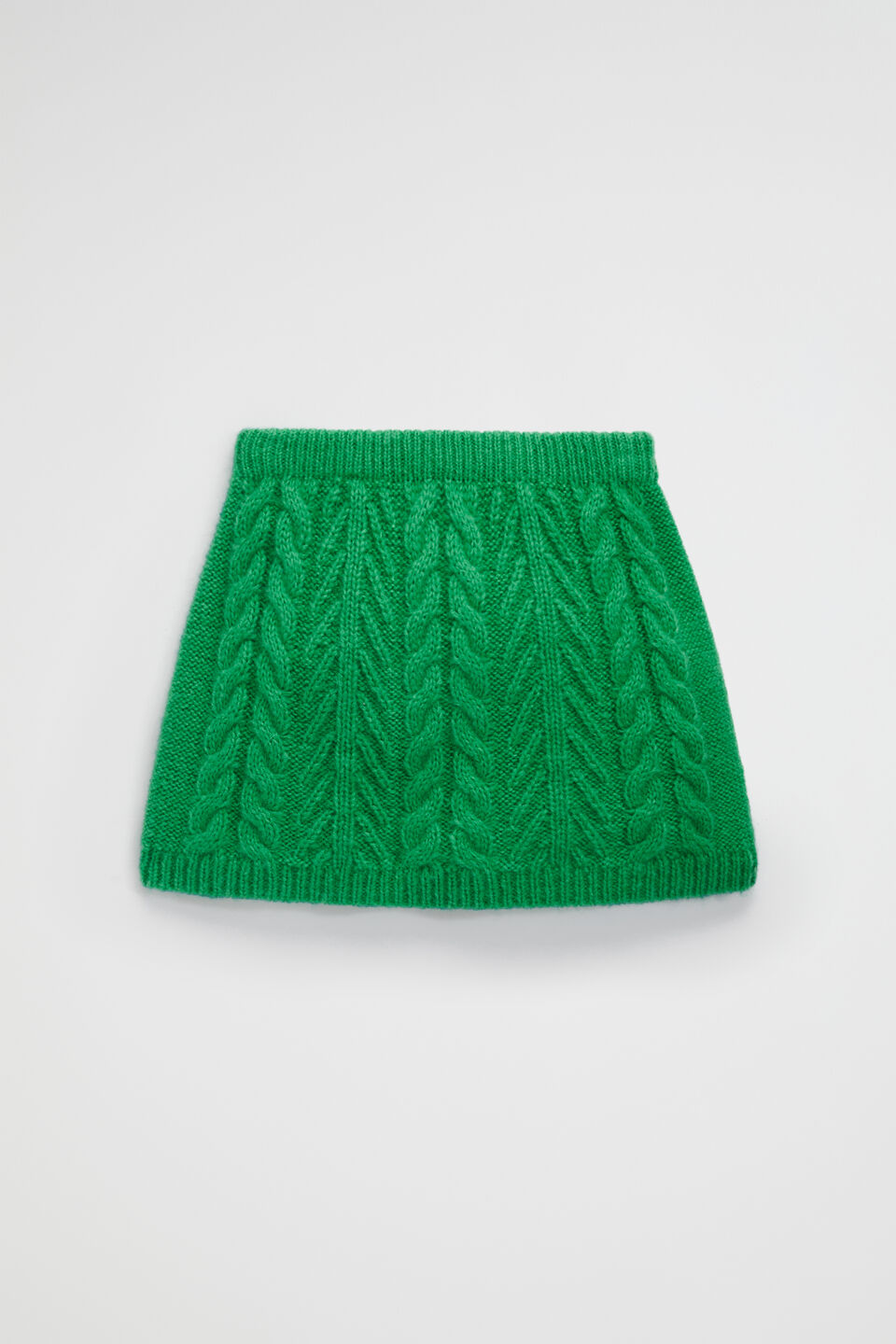 Linear Knit Cable Skirt  Pea Green