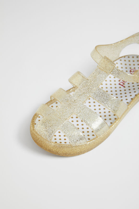 Glitter Cage Jelly Sandal  Gold  hi-res