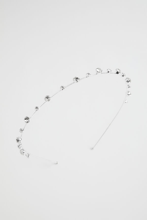 Stationed Jewel Headband  Silver  hi-res
