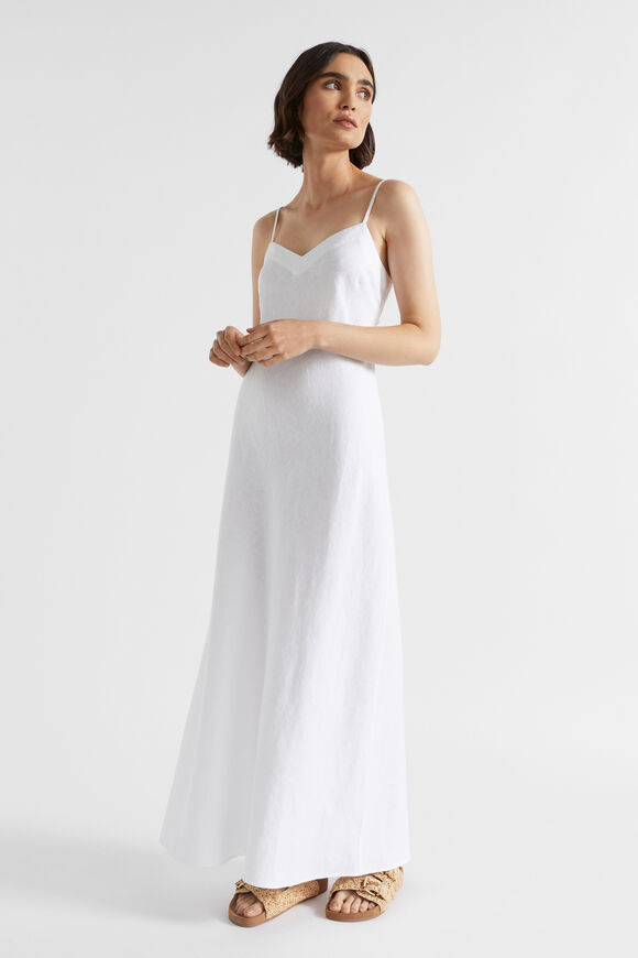 Core Linen Slip Maxi Dress  Whisper White  hi-res