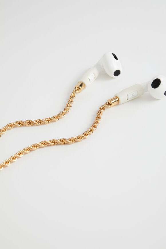 Bluetooth Earphone Chain Holder  Gold  hi-res