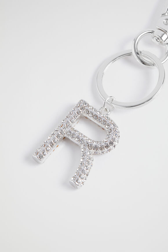 Crystal Initial Keyring  R  hi-res