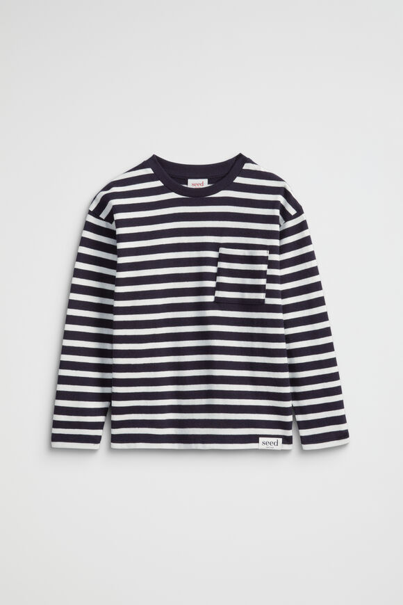 Core Rugby Pocket Tee  Midnight Stripe  hi-res