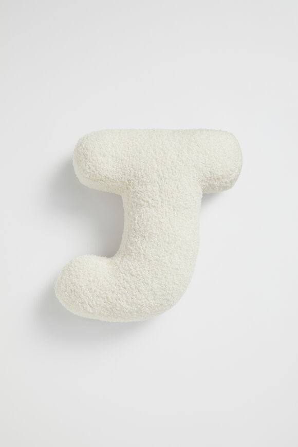 Teddy Initial Cushion Creme  J  hi-res