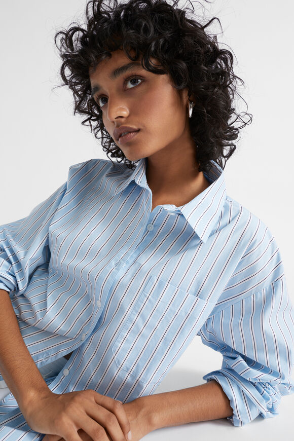 Poplin Pocket Front Shirt  Multi Stripe  hi-res