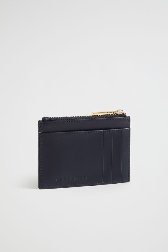 Leather Woven Card Holder  Midnight Sky  hi-res