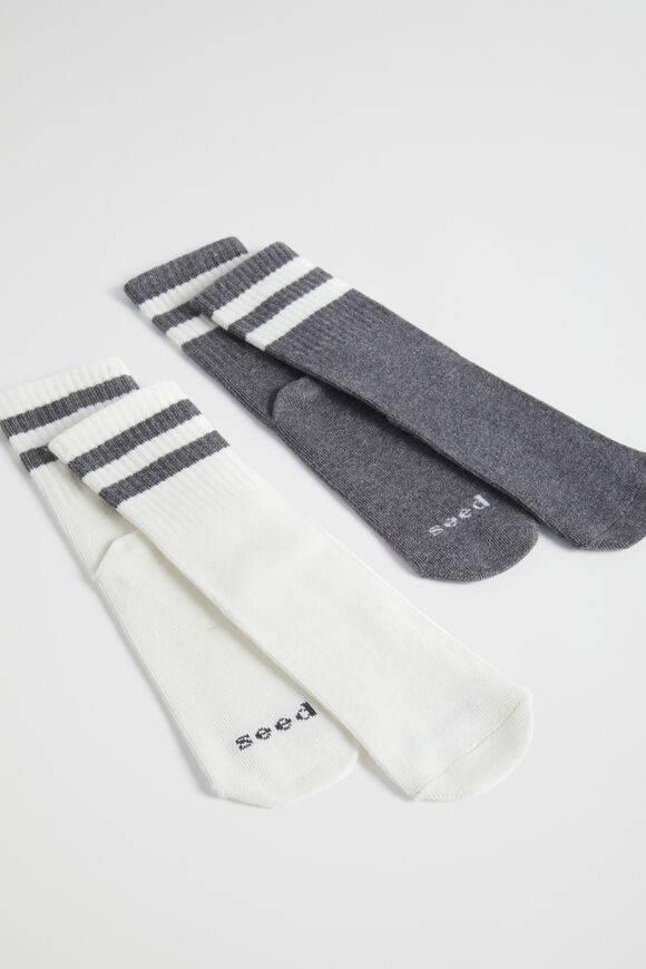 Stripe Rib Sock 2 Pack  Multi  hi-res