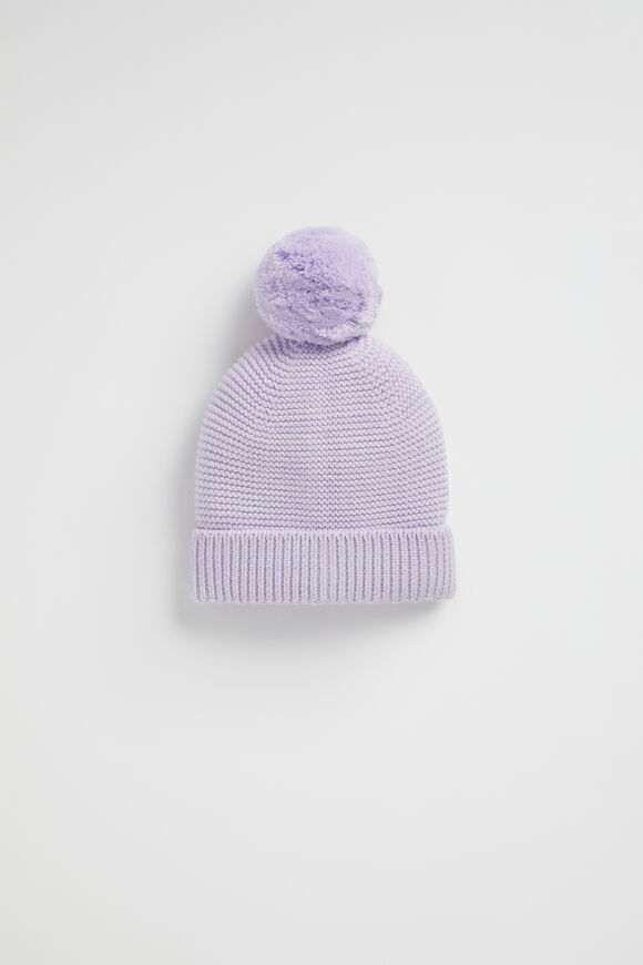 Pom Pom Beanie  Lavender  hi-res