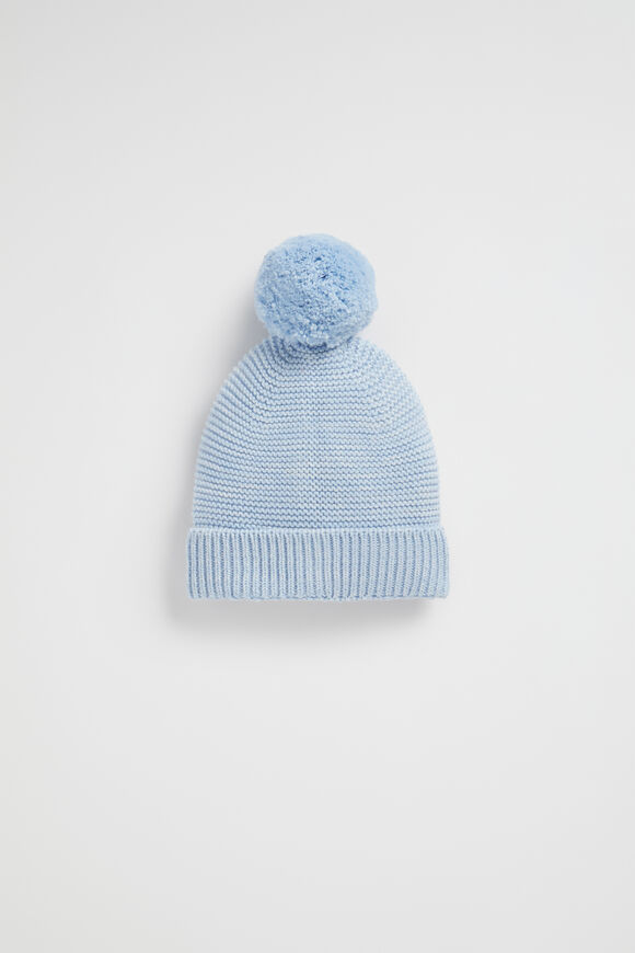 Pom Pom Beanie  Powder Blue  hi-res