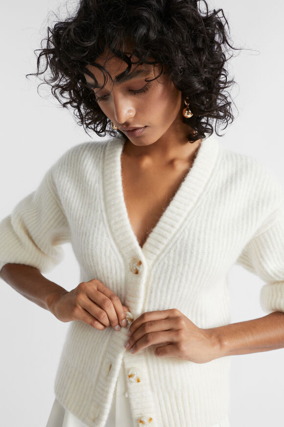 Wool Blend Cardigan  Cloud Cream  hi-res