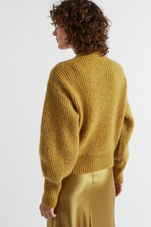 Wool Blend Cardigan  Honey Gold Marle  hi-res