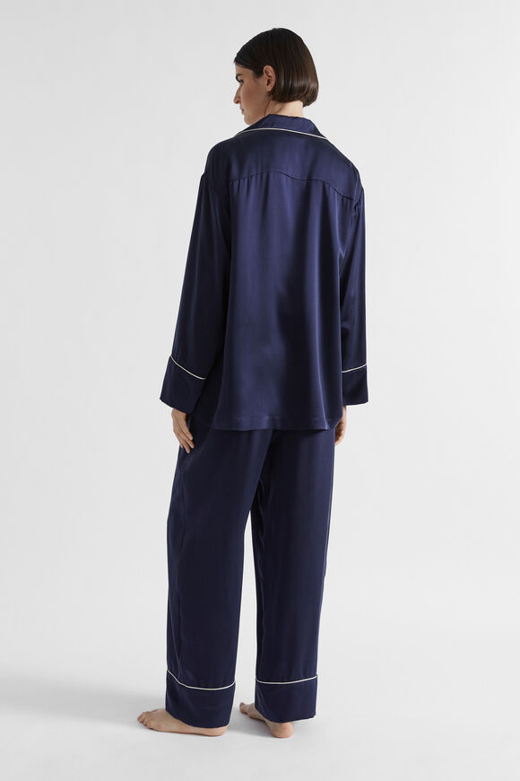 Silk Long Sleeve Pyjama Set  Midnight Sky  hi-res