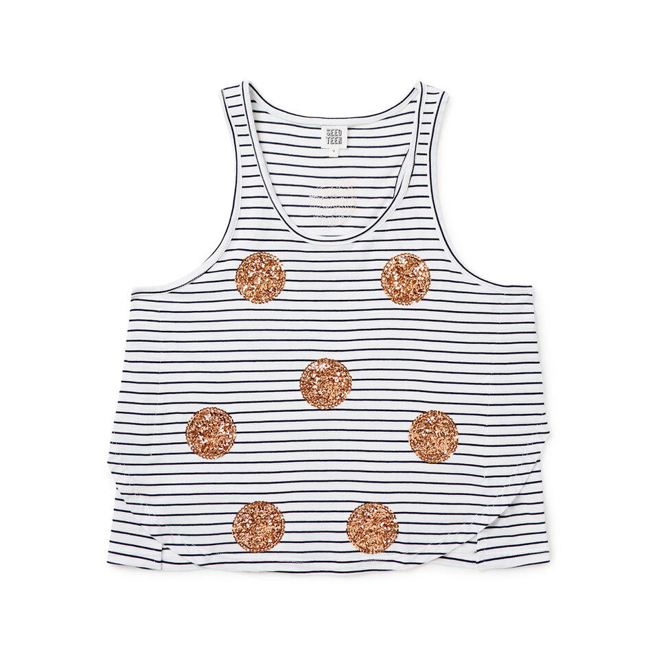 Sequin Spot Tank  