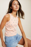 Embroidered Tank  Pastel Peach  hi-res