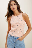 Embroidered Tank  Pastel Peach  hi-res