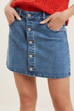 Button Denim Skirt  Vintage Indigo  hi-res