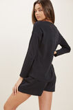 Rib Short Pyjama Set  Black  hi-res