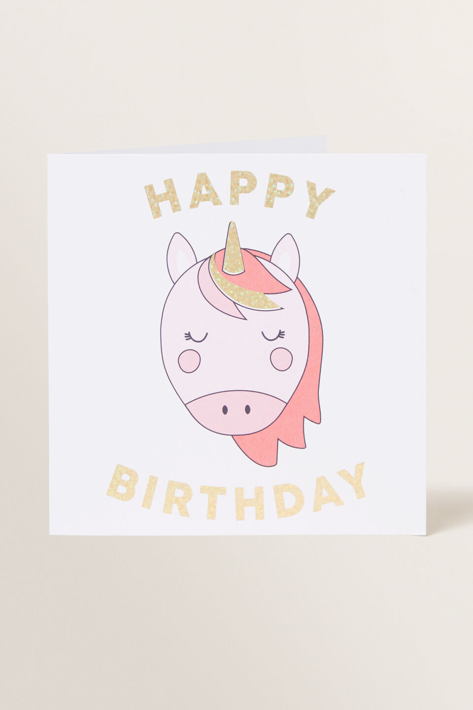 Large Unicorn Happy Birthday Card  Multi