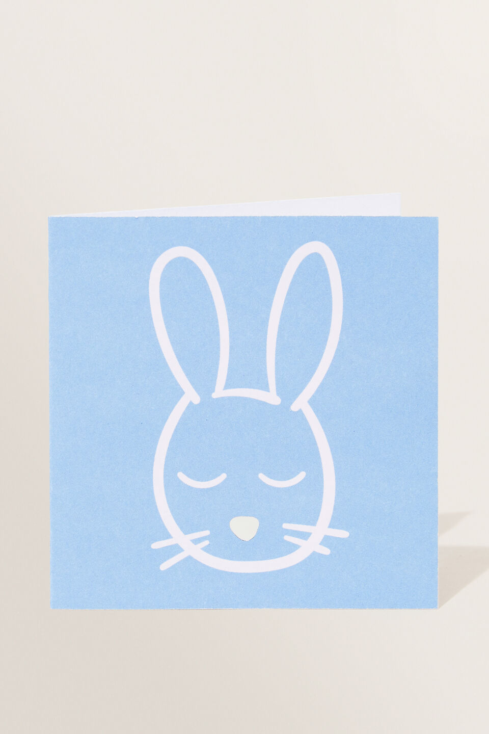 Small Blue Bunny Face Card  Multi