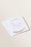 Large Unicorn Happy Birthday Card  Multi  hi-res