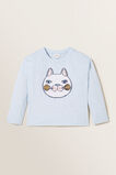 Sequin Kitty Tee  Bluebelle Marle  hi-res