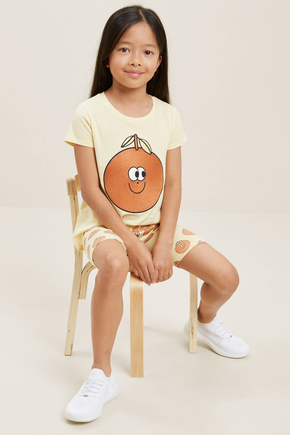 Orange Embroidered Tee  Buttercup