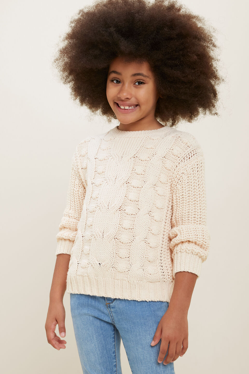 Chunky Cable Knit  Creme