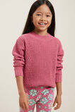 Cable Sweater  Berry  hi-res